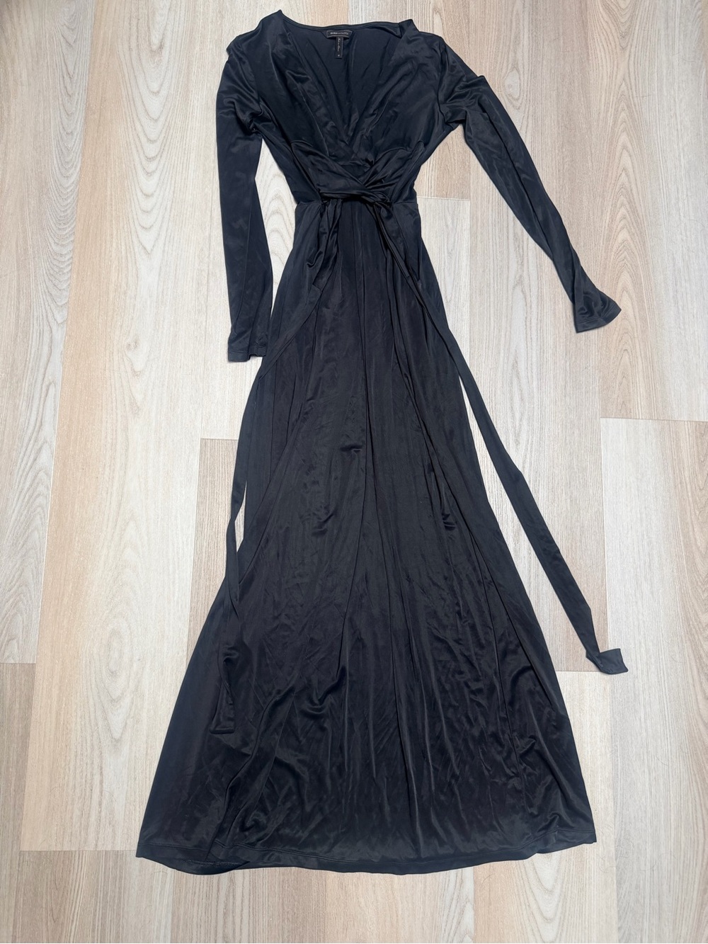 Long Sleeve Black Maxi Dress - Women's